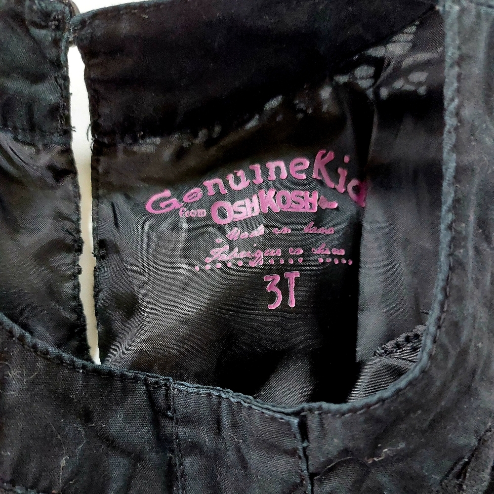 Black‎ Lace Dress Pink Bow Size 3t - Picture 5 of 5